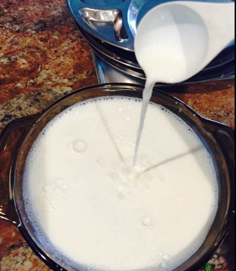 After mixing curd –See constancy changes to slightly thick